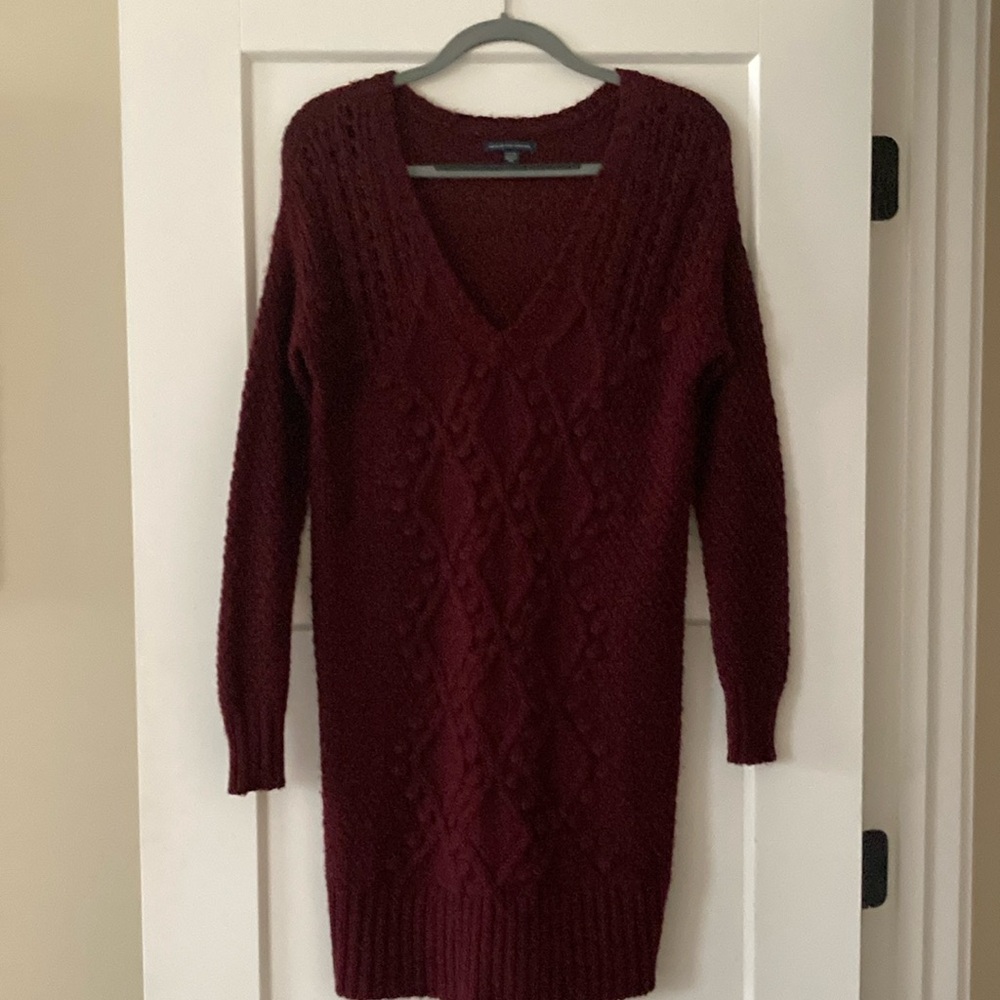 American Eagle outfitters maroon sweater dress. Size small.